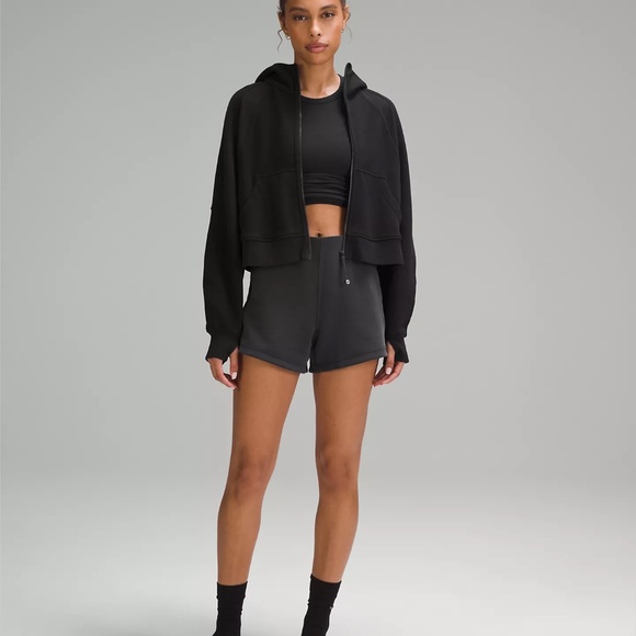 LULULEMON SOFTSTREAM KICK FLARE LADIES SHORTS 4" BLACK SIZE 10 - Picture 6 of 8